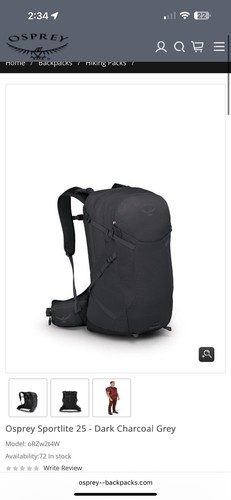 Osprey sportlite dark - osprey, 25